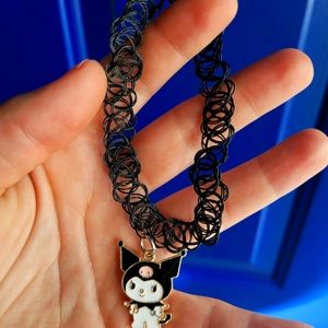 Sanrio Hello Kitty & Friends Kuromi 😈 Tattoo Choker Necklace 💜
